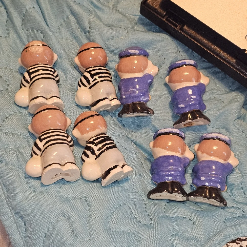 Vintage Duncan Ceramic Products Tic Tac Toe Game Cops and Robbers 1973 - Picture 11 of 15
